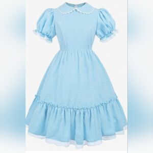 Grady Twins Costume Blue Creepy Sister Dress Size XXL NWOT